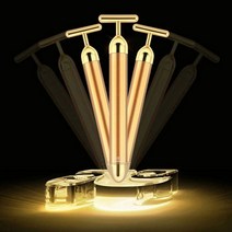 얼굴 탄력 리프팅 마사지 기구 페이스 롤러 붓기 축소 휴대용, 골드바이브스틱