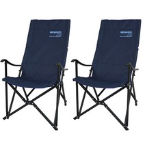 원스위크라이프 롱 릴렉스 캠핑의자 특대 블랙프레임, 2개, 네이비