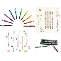 셀러허브 생활리빙 모나미 올리카 만년필 트래블 플라워 153 볼펜, 선택16리필잉크카드리지그린