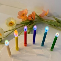 [당일배송] 하피블리 생일초 케이크초, 레인보우초 1SET, 단품