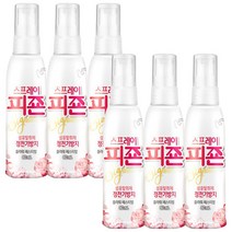 피죤 리치퍼퓸 스프레이 섬유탈취제 플라워 페스티벌 본품, 80ml, 6개