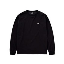 다이와 DAIWA 낚시 의류 포토 프린팅 롱 티셔츠 Rocky DE-6222 맨투맨 긴팔 긴소매, 블랙