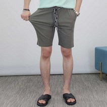 이너프데이 남성 린넨 사방스판 반바지 여름 5부 바지