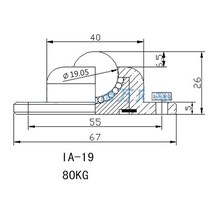 컨베이어벨트 롤러 운반기헤비 듀티 베어링 스틸 볼 캐스터 휠 전송 테이블 배달 캐스터, ia-19mm