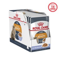 로얄캐닌 젤리파우치 85g 박스구성 고양이습식사료, 36개, 육류 및 동물성분리물, 로얄캐닌 인텐스뷰티 젤리 85g