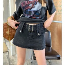 여성 청치마 반바지 데님 스커트 데일리 미니 치마바지