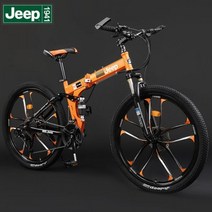 풀샥mtb 입문용 오프로드 청소년 엠티비 성인 자전거 수입 산악 충격흡수, 27단, 20인치, 오렌지 10스포크