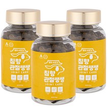 강아지 관절영양제 슬개골탈구 증상 관절염 오메가3 칼슘 콘드로이친 관절 연골 뼈 근육 노견영양제 댕이수랏간 침향 관절쌩쌩 100g, 3개