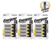 에너자이저 알카라인 건전지 AA 4입x3개 (총12입), 단품, 기타