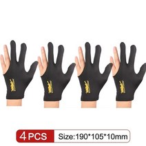 당구 큐가방 개인 snooker 장갑 풀 큐 장갑 세 손가락 snooker 당구 장갑, 4개