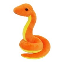 뱀 인형 녹색 빨간 분홍 하얀 귀여운 선물 인테리어, 22cm-89cm, 주황뱀