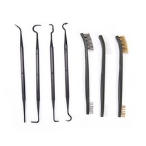 17cm 스틸/나일론/황동 브러시 3 개 나일론 픽 세트 4 페인트/녹/먼지 청소에 적합, 한개옵션0
