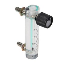 0-1.5lpm 1.5L 산소 공기 가스를위한 제어 밸브가있는 산소 유량계 유량계, 하얀색