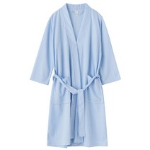 33C 남녀공용 얇은 샤워가운 베스로브 M, 스카이블루, 1개