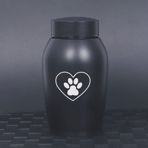 애견묘비석 유골함 목걸이S-L 크기 4 색 스테인레스 스틸 Urns 애완 동물 강아지 고양이 새 토끼 화장 유골, 04 Pattern E_02 L-Red