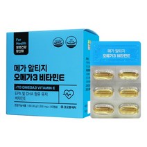 코오롱제약 메가 알티지오메가3 비타민E 혈행건강 rtg오메가3 콜레스테롤 눈영양제 항산화 온가족 건강기능식품 추천, 1세트, 1006mg x 60캡슐