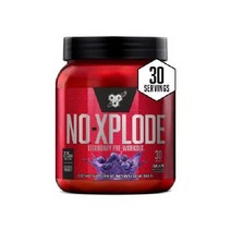 BSN N.O.-XPLODE 프리 워크아웃 파우더 크레아틴 및 베타-알라닌 함유 60회, 30인분 (1팩), 포도