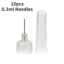뷰티디바이스 고압 펜 건 히알루론 주름 제거 히알루론산 립 필러 주입 주사기 바늘 앰플 헤드 10 개, 10pc 0.3 needle