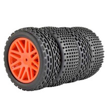 Wltoys 144001 124019 104001 용 85mm 타이어 휠 4 개 RC 자동차 업그레이드 부품 1/10 1/12 1/14 스케일 오프로드 버기, [08] B RED