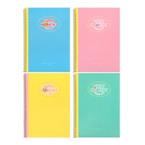 [문구조아] 카카오프렌즈 해피모먼트 A5 스프링 노트 무지, 2개