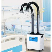 집진기 환기 탄냄새 빨아뜨리는 배기 냄새 제거 덕트, 디지털 단일 헤드 사각 커버+알루미늄 튜브