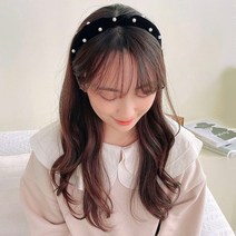 블라블라 벨벳 머리띠 벨벳머리띠 명품 예쁜 진주 여자 겨울 헤어밴드
