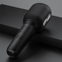 가정용 코인노래방 기계 휴대용 길거리공연 찬양 반주기 부스 무선 마이크 bluetooth k9 karaoke handheld with speaker bluetooth 5.0, 검은색