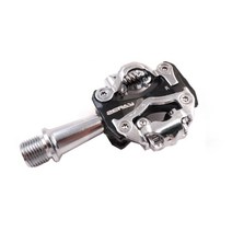 MTB 자전거 클릿페달 평페달 ZP-108S 시마노 SPD 호환, 블랙 ZP-108S 페달 + 블루 520 그립