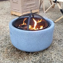 고급 불멍 화로 스파크스크린 취사 바베큐 화덕 그릴, 02. 스파크스크린 스톤화로 대형