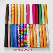 저스트업 가죽공예 공구 열 호일 핫 롤 3mx 15cm 스탬핑 종이 홀로그램 열전달 DIY 공예, [28] Total 28 Colors