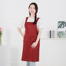 클린유니폼 카페 방수 작업용 서빙 바리스타 식당 업소용 서빙용 주방 민자 앞치마 X형 5색상, 와인