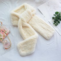 토끼털 목도리 천연 리얼 밍크퍼목도리 겨울 폭스 모피 머플러 여성용