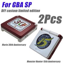 교체 하우징 XBOX컨트롤러 엑스박스패드 액세사리 케이스 닌텐도 게임 보이 어드밴스 SP GBA 용 새 쉘 GBASP 콘솔 커버 버튼 포함, DIY 2PCS