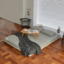 스너그홈 천연라텍스 매트리스 토퍼 라지킹 그레이 5cm