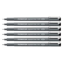 스테들러 피그먼트 라이너 308 디자인 라인펜 펜 스테들러 스테들러라인펜 디자인라인펜 피그먼트라이너 수성펜 라이너 라인펜 스테들러펜, 0.05mm