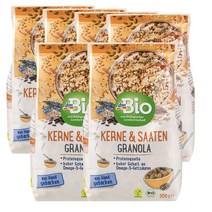 디엠바이오 dmBio Muesli Granola 독일 커널 & 씨드 크런치 뮤즐리 그래놀라 500g, 6팩