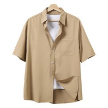 핫코드 남성용 링클프리 남방 오버핏 16컬러 반팔 셔츠 HC302