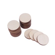 목재구입 나무합판 나무재단10mm 나무 조각 DIY 공예 라운드 장식 홈 100 개, 02 20mm
