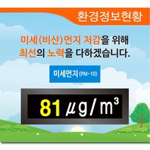 공사장 건설현장 미세먼지 측정기 비산먼지 소음 전광판 R-8번, R8번, 1개
