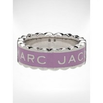 MARC JACOBS 마크제이콥스 실버 퍼플 더 스캘럽 메달리온 링