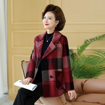 데일리 자켓점퍼 트위드 퍼프 블랙체크무늬카라재킷 하운드체크자켓 그레이 블랙 체크 자켓 테일러드 셔츠 금장