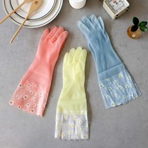 꽃패턴 고무장갑 (6type), 핑크 L, 핑크 L