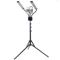 LED 조명 유투브조명 촬영조명 멀티미디어 익스 셀카 기능 Led 비디오 라이트 램프 링 1.6m 삼각대 포함 메이크업용 유튜브, 01 Black_02 EU