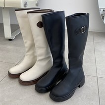 [당일출고] 버클 뒷지퍼 롱부츠 5cm