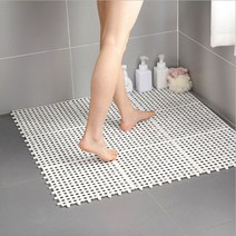 헬로요니 논슬립 욕실 매트 조립 발판 미끄럼방지 화장실 건식 바닥 깔판, 흰색, 1개