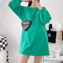 MAY 미니벨 무지 메이 미니 긴팔 원피스 원피스 (3color)