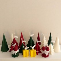 F5NATURE 크리스마스캔들 모음 트리캔들 디자인 오브제 겨울 양초 선물 인테리어소품 연말선물, 트리캔들L, 화이트, 05.블랙체리