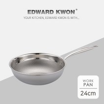 [에드워드권] 통3중 허니콤 스텐프라이팬 궁중팬 24cm, 상세 설명 참조
