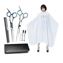 베라스 미용 커트보 + 미용가위 세트, 혼합색상, 4세트