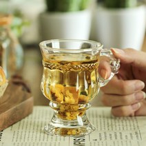 빈티지 허브티잔 요거트컵 아이스크림컵 아포카토잔 유리잔 150ml 6p, 피오레 유리잔 150ml 6p